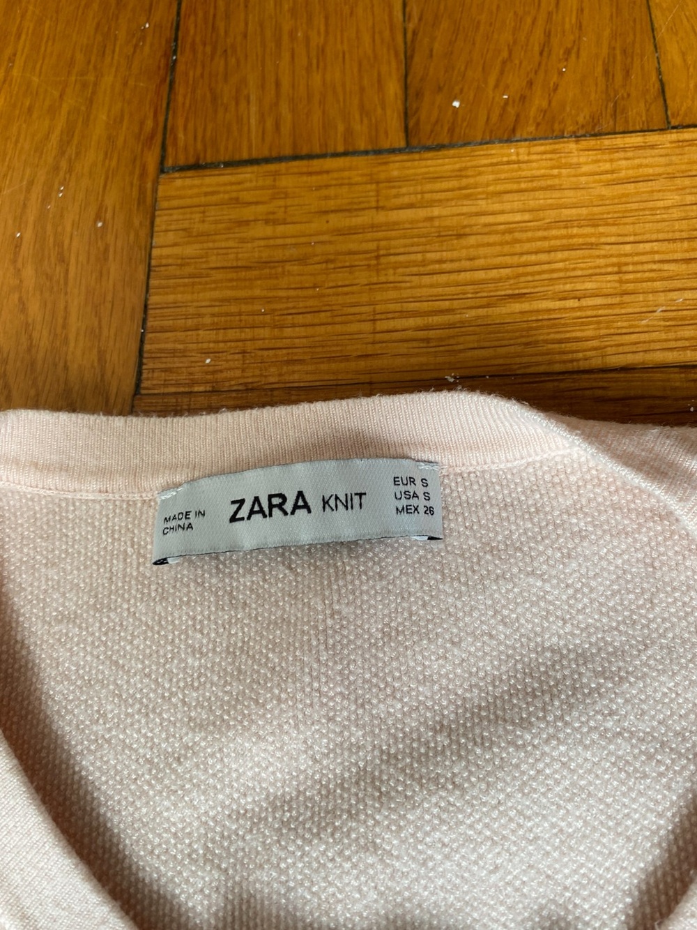 Zara Knit Blush Pink Jewel Button Cardigan Sweater Feminine Cottagecore Small - Picture 4 of 7